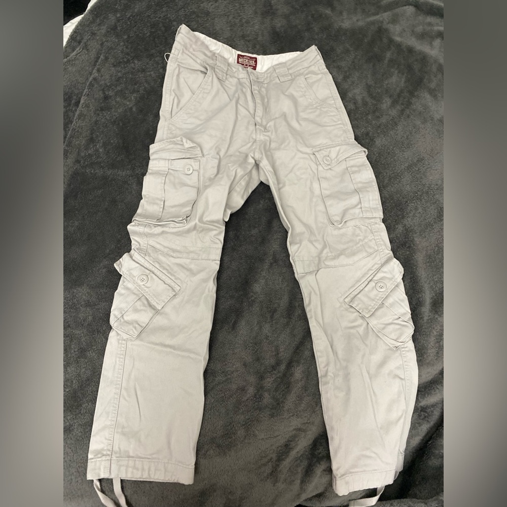 Matchstick trendy cargo utility pants adjustable leg cuffs and waist